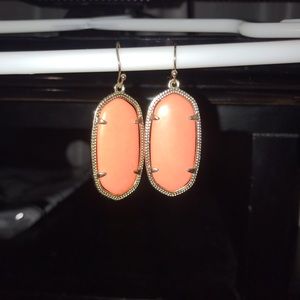 coral Kendra Scott earrings